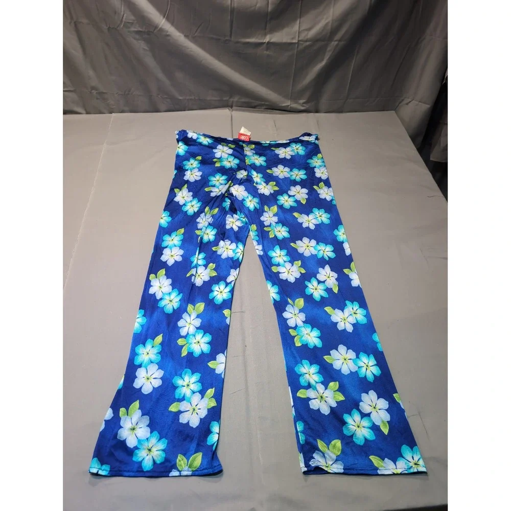 Cole of California Floral Print Lounge‎ Pants Blue Women's Size S